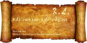 Künstler Lóránt névjegykártya